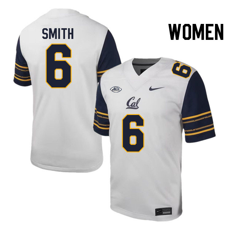 Women #6 Ja'ir Smith California Golden Bears ACC Conference College Football Jerseys Stitched Sale-W